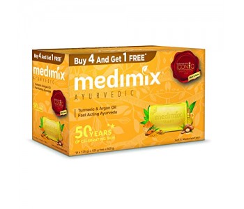 MEDIMIX AYURVEDIC TURMERIC & ARGAN OIL SOAP SET OF 5